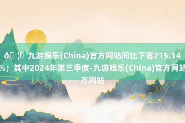 🦄九游娱乐(China)官方网站同比下落215.14%；其中2024年第三季度-九游娱乐(China)官方网站