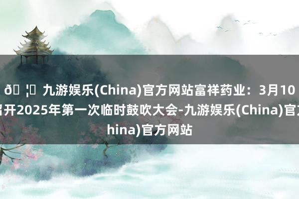 🦄九游娱乐(China)官方网站富祥药业：3月10日将召开2025年第一次临时鼓吹大会-九游娱乐(China)官方网站