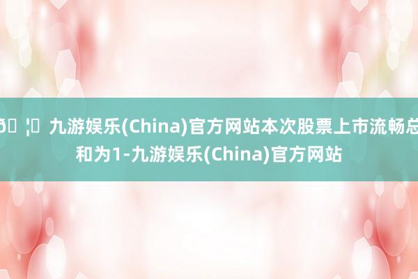 🦄九游娱乐(China)官方网站本次股票上市流畅总和为1-九游娱乐(China)官方网站