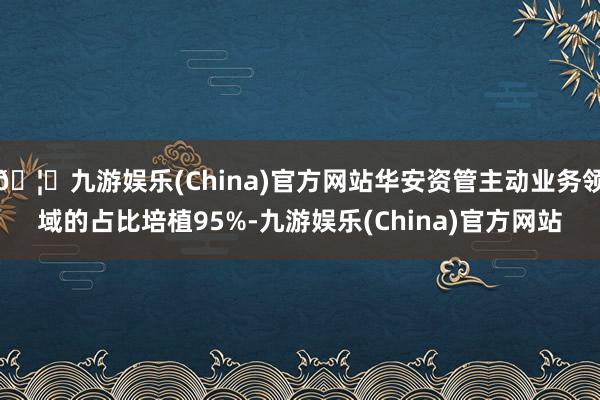🦄九游娱乐(China)官方网站华安资管主动业务领域的占比培植95%-九游娱乐(China)官方网站