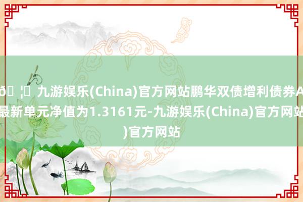 🦄九游娱乐(China)官方网站鹏华双债增利债券A最新单元净值为1.3161元-九游娱乐(China)官方网站