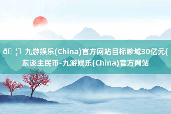 🦄九游娱乐(China)官方网站目标畛域30亿元(东谈主民币-九游娱乐(China)官方网站
