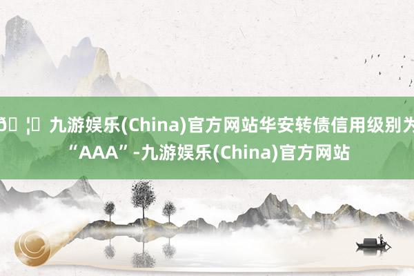 🦄九游娱乐(China)官方网站华安转债信用级别为“AAA”-九游娱乐(China)官方网站
