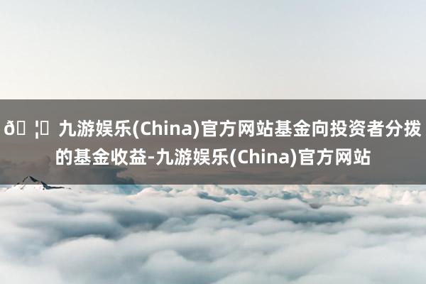 🦄九游娱乐(China)官方网站基金向投资者分拨的基金收益-九游娱乐(China)官方网站